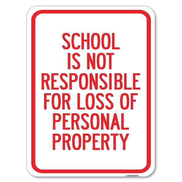 Safety Sign, 18 in Height, Aluminum, 22971
